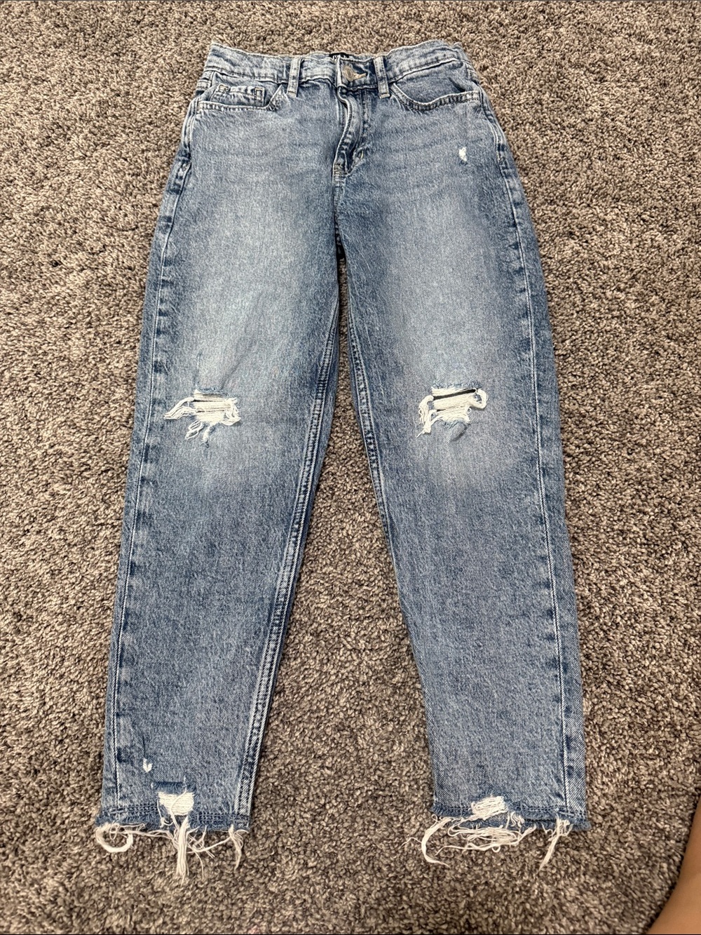 High-Rise Distressed kids Gap Jeans in Light Blue